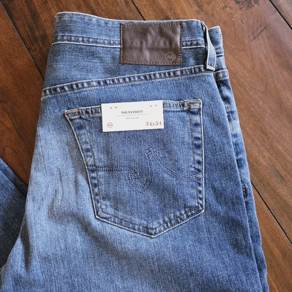 AG Adriano Goldschmied Everett Slim Straight Denim Jeans Men's Size 34 - Picture 7 of 12